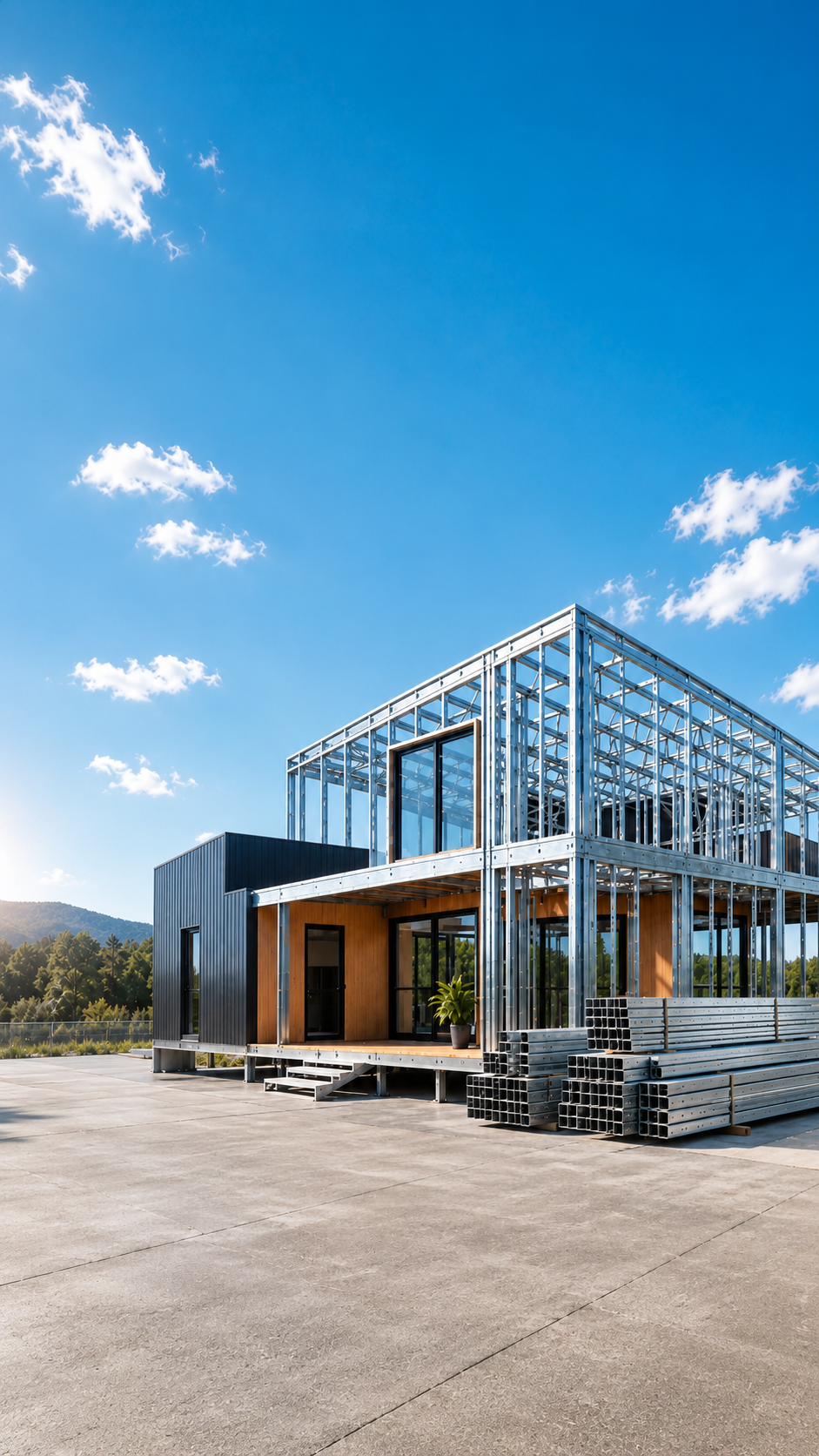 Vivienda modular industrializada en acero galvanizado